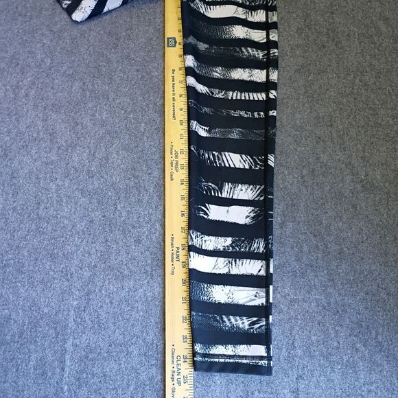 Lululemon Legging Under Pant Full-On Luon Roll Down Shady Palms Black White 4 - Picture 4 of 8